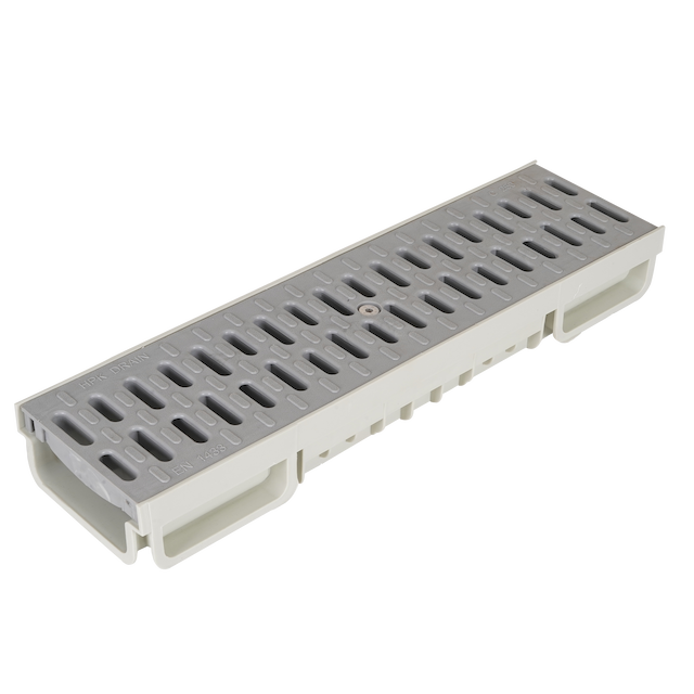 Channel Drain 13x6 with Plastic Cover Korpi Grey