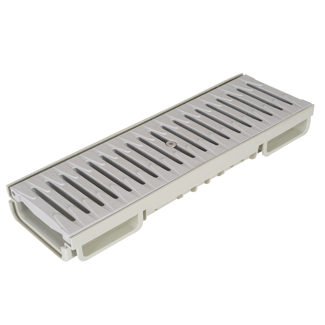 Channel Drain 13x6 with Plastic Cover Ariel Grey