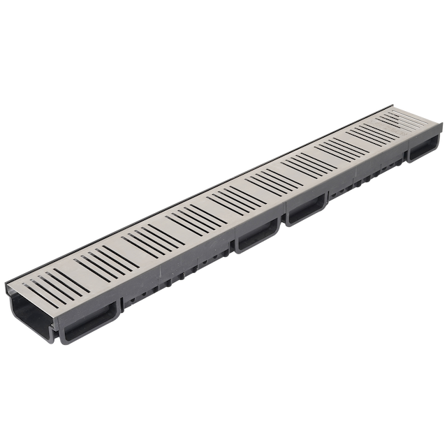 Channel Drain 13x6 with Stainless Steel Cover Fidel Black