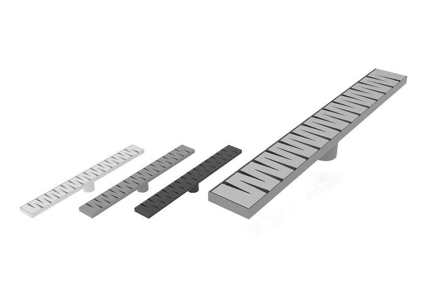 Linear Shower Drain Grating Insert (Zebrano)