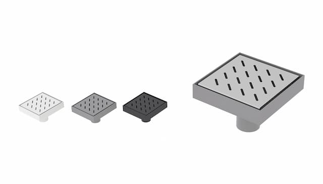 Pointed Shower Drain Grating Insert (Cross)