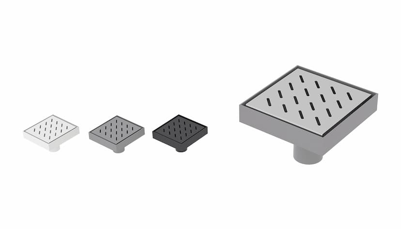 Pointed Shower Drain Grating Insert (Cross)