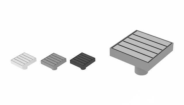 Pointed Shower Drain Grating Insert (Stripe)
