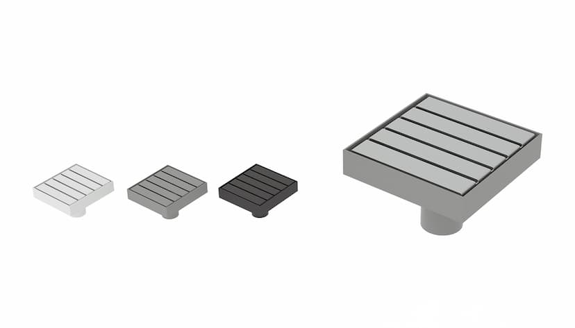 Pointed Shower Drain Grating Insert (Stripe)