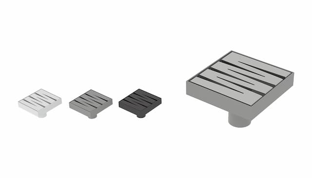 Pointed Shower Drain Grating Insert (Zebrano)
