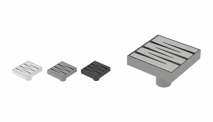 Pointed Shower Drain Grating Insert (Zebrano)